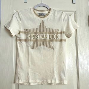 CD embroidered gold t-shirt